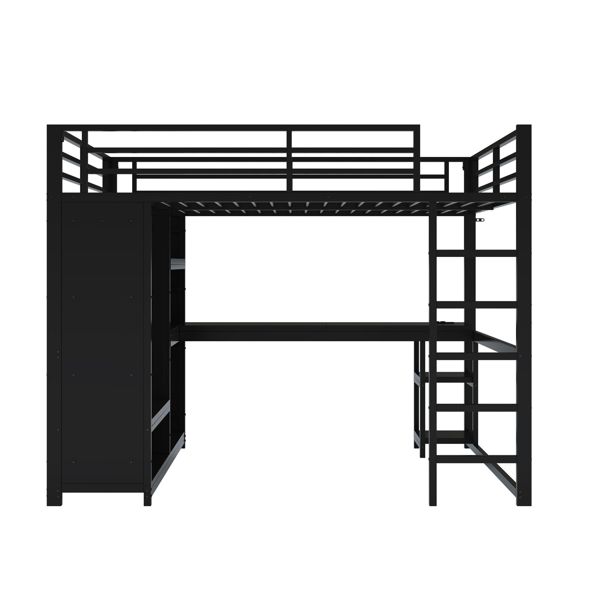 HOCHBETT Metall 160/200 cm Schwarz - Schwarz, Metall - Raumix