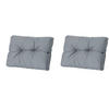 SITZKISSEN Rippe 43/60 cm 2er-Set - Grau, Textil (60/8/40cm) - Madison