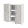 AKTENSCHRANK - 3 Ordnerhöhen - Weiß/Beton - Grau, Holzwerkstoff (120/107.2/34.4cm) - Röhr