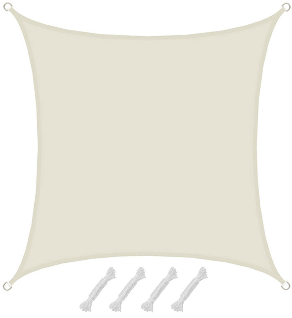 SONNENSEGEL Wasserdicht 200 cm Beige - Beige, Kunststoff (200/200cm) - Amanka