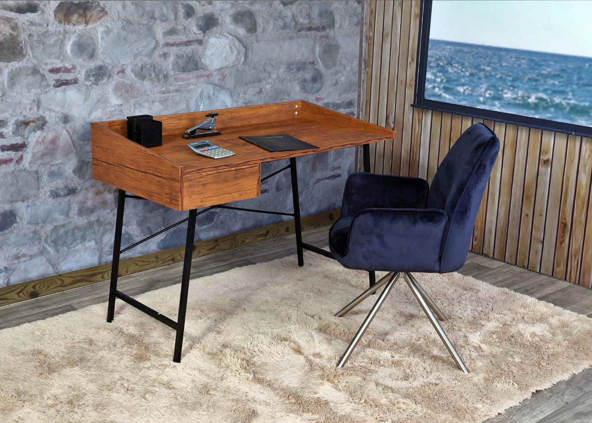 SCHREIBTISCH eckig Braun - Braun, Holz (60/114/98cm) - MCW