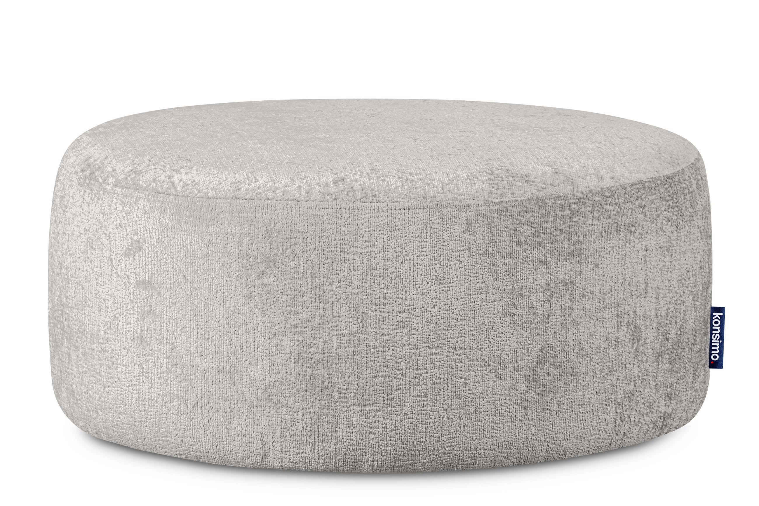 SITZHOCKER RAGGI mit 360° Drehfunktion, Aschgrau - Hellgrau/Grau, Textil (80/36/80cm) - KONSIMO®