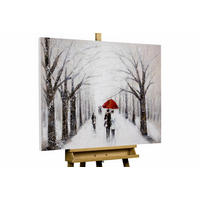 ACRYLBILD HANDGEMALT 100/75 cm - Braun/Grau, Holz/Textil (1.82/75cm) - KUNSTLOFT