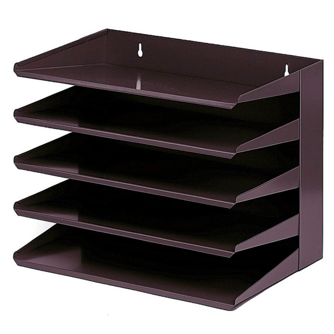 REGAL Aus Metall Mit 5 Fächern 30x38x25 cm Bis DIN A4-Format Schwarz - Schwarz, Metall (38/30/25cm) - PROREGAL