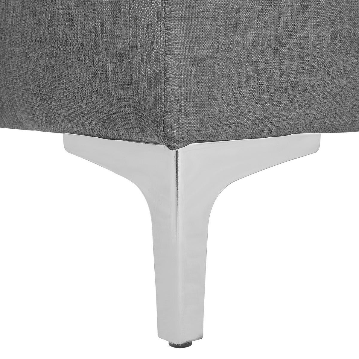OTTOMANE Aberdeen 80/80/41 cm - Silberfarben/Grau, Kunststoff/Textil (80/41/80cm) - Beliani