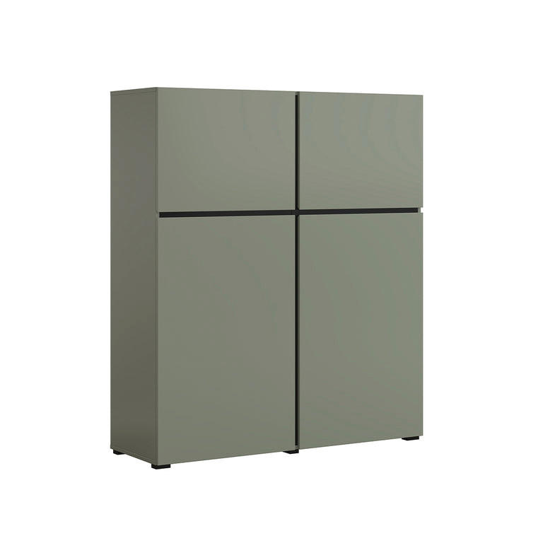 SIDEBOARD Lilia Grün - Grün, Holzwerkstoff (119/139/40cm) - Petits-meubles