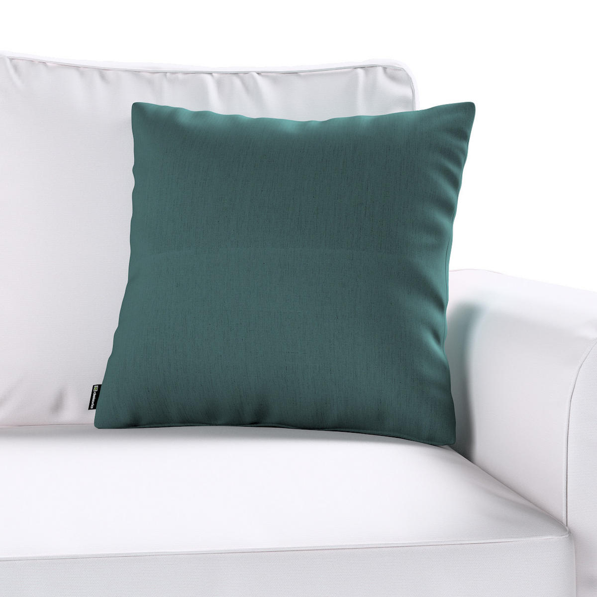 KISSENHÜLLE Leinen smaragdgrün, 43x43 cm - Smaragdgrün, Textil (43/43cm) - Dekoria