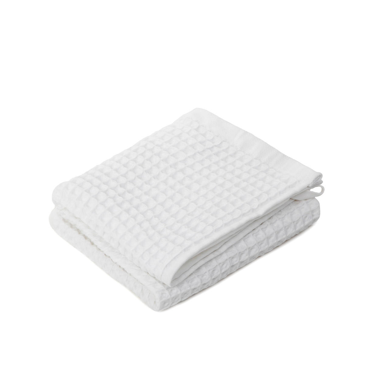 BADETUCH Vaffel weiß 100/150 cm - Weiß, Textil (100/150cm) - Homla