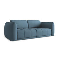 3-SITZER SOFA Chenille Stoff Blau - Blau/Blaugrau, Kunststoff/Textil (210/74/105cm) - Makamii