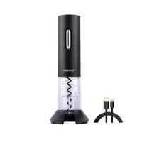 KORKENZIEHER elektrisch KH1590 - Schwarz, Metall (4.5cm) - Kinghoff 