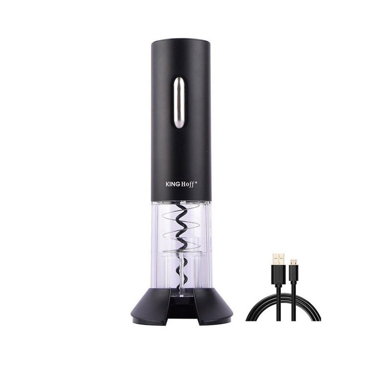 KORKENZIEHER elektrisch KH1590 - Schwarz, Metall (4.5cm) - Kinghoff 