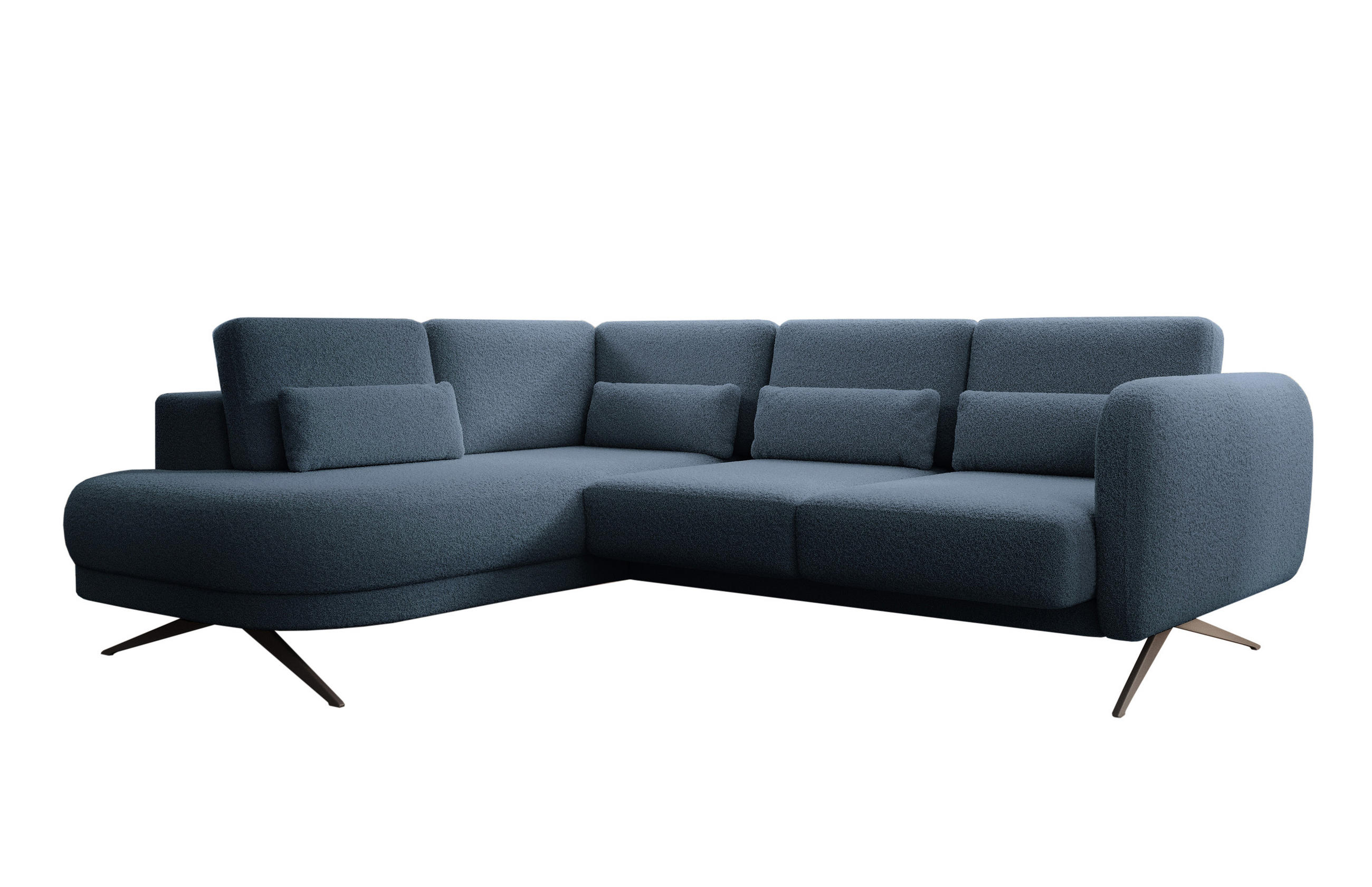 DomoHome Ecksofa Blau 248x205 cm