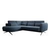ECKSOFA ILUSIO L 250x205cm, Schlaffunktion, Blau, Links - Blau, Holz/Textil (205/248cm) - DomoHome