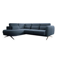 ECKSOFA ILUSIO L 250x205cm, Schlaffunktion, Blau, Links - Blau, Holz/Textil (205/248cm) - DomoHome
