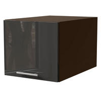 AUFSATZSCHRANK Essen W6B/40 Graphit Hochglanz / Lava Matt 40 / 59 / 36cm - Dunkelgrau/Graphitfarben, Holz/Holzwerkstoff (40/59/36cm) - Feldmann-Wohnen