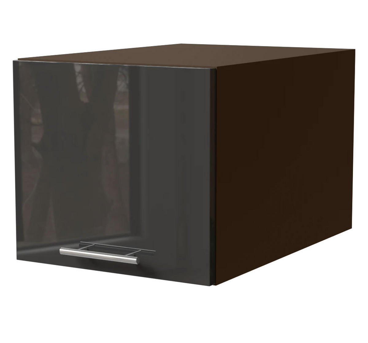 AUFSATZSCHRANK Essen W6B/40 Graphit Hochglanz / Lava Matt 40 / 59 / 36cm - Dunkelgrau/Graphitfarben, Holz/Holzwerkstoff (40/59/36cm) - Feldmann-Wohnen