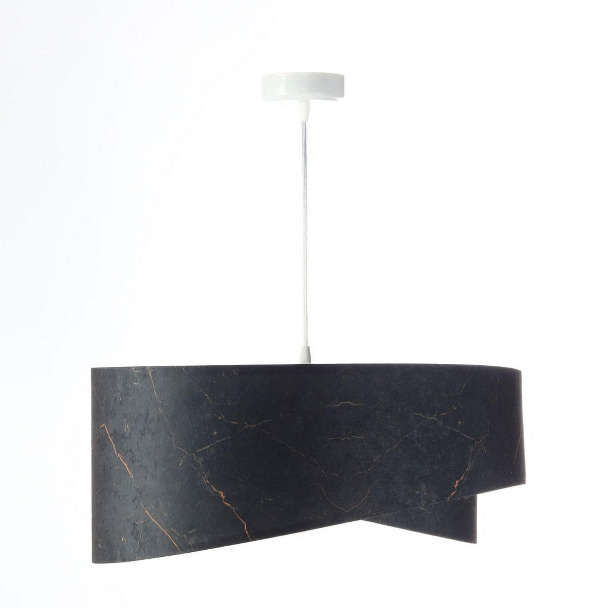 HÄNGELEUCHTE Schwarz 50/23 cm - Silberfarben, Kunststoff (50/1/23cm) - ONZENO