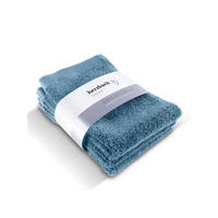 GÄSTEHANDTUCH 3er Set Pura Blau - Blau, Textil (30/50cm) - Herzbach Home