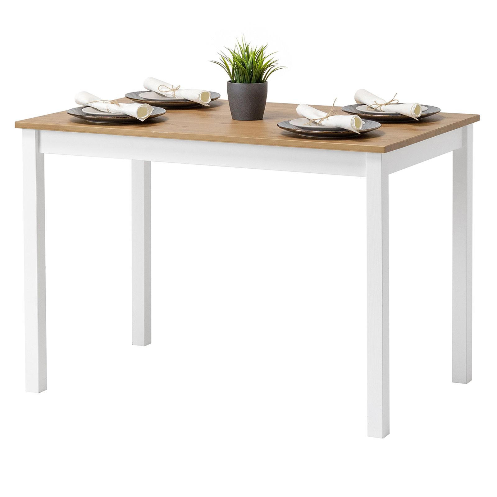 ESSTISCH Massivholz 68/110/75 cm - Weiß, Holz (68/110/75cm) - hagge home