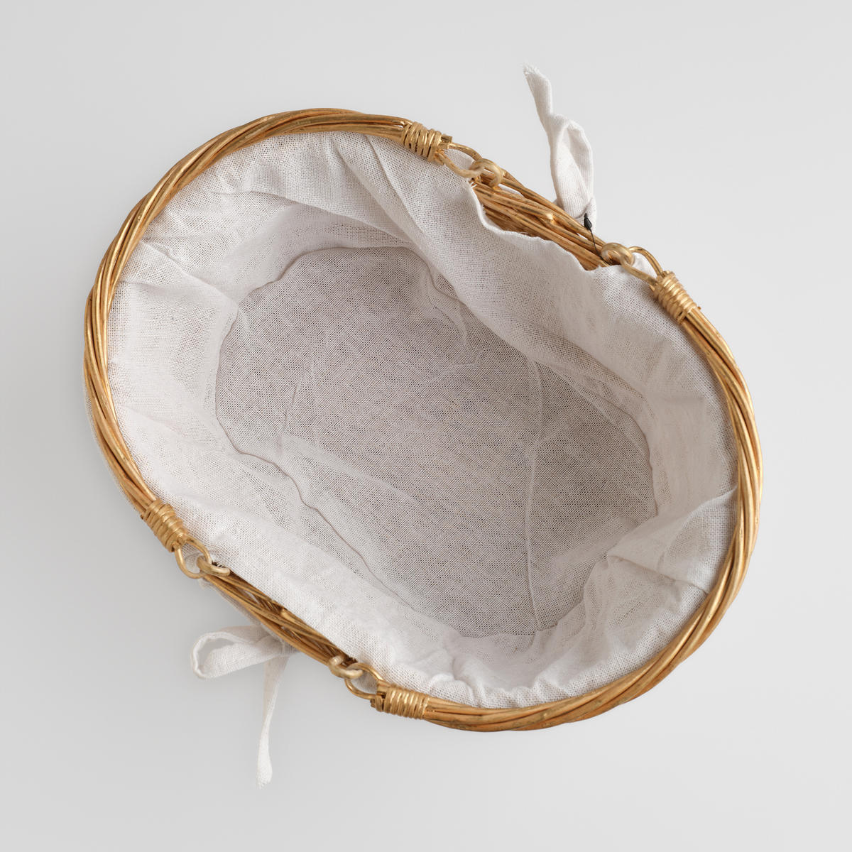 KORB MIT HENKEL Cabra - Weiß, Naturmaterialien (23/24/30cm) - home&you