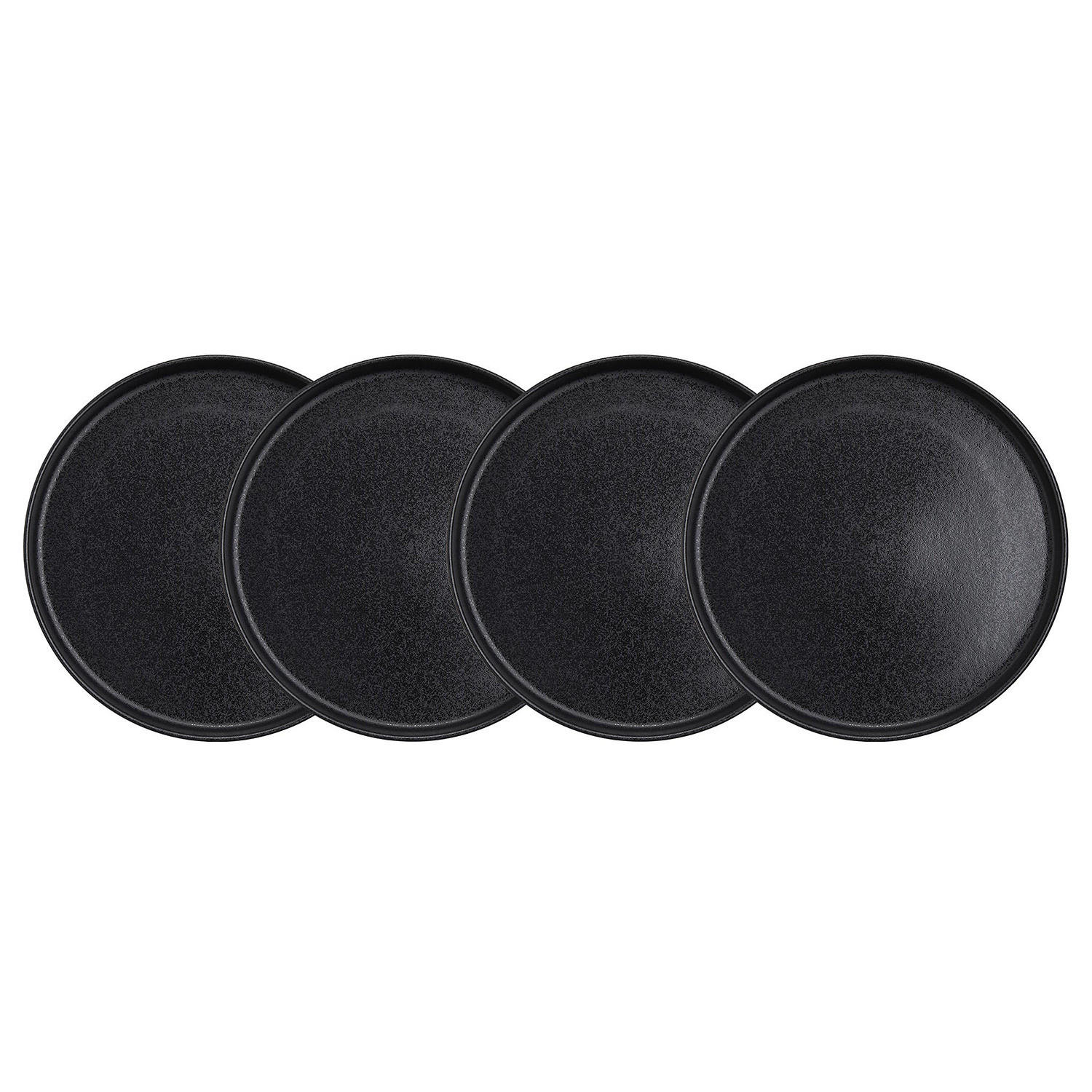 FRÜHSTÜCKSTELLER (4er Set) Casa Nova - Schwarz, Keramik (23/23/1cm) - BUTLERS