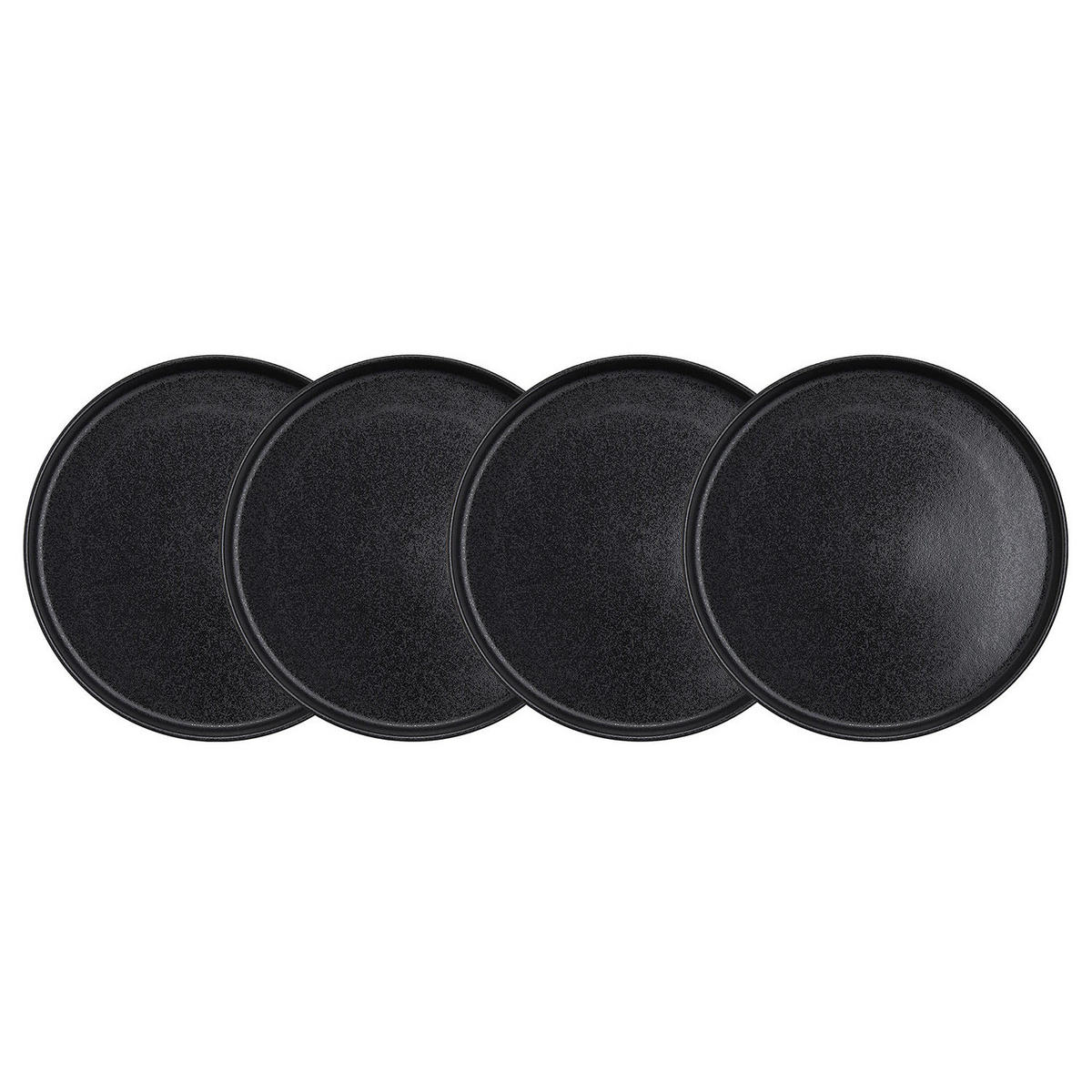FRÜHSTÜCKSTELLER (4er Set) Casa Nova - Schwarz, Keramik (23/23/1cm) - BUTLERS