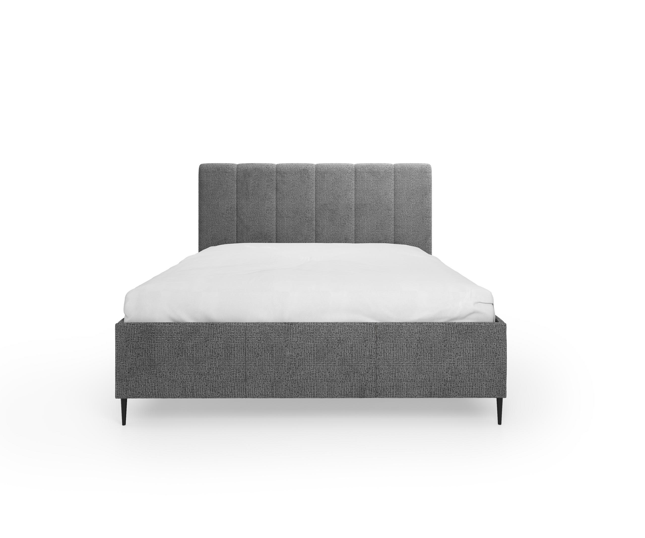 POLSTERBETT Zart 160x200 cm mit Bettkasten und Gasdruckfedern – Grau, modernes Design - Grau, Textil (160/200cm)