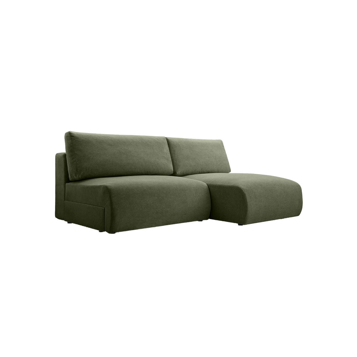 ECKSOFA Ripley mit Schlaffunktion, Olive - Olivgrün, Textil (223/150cm) - Fedve