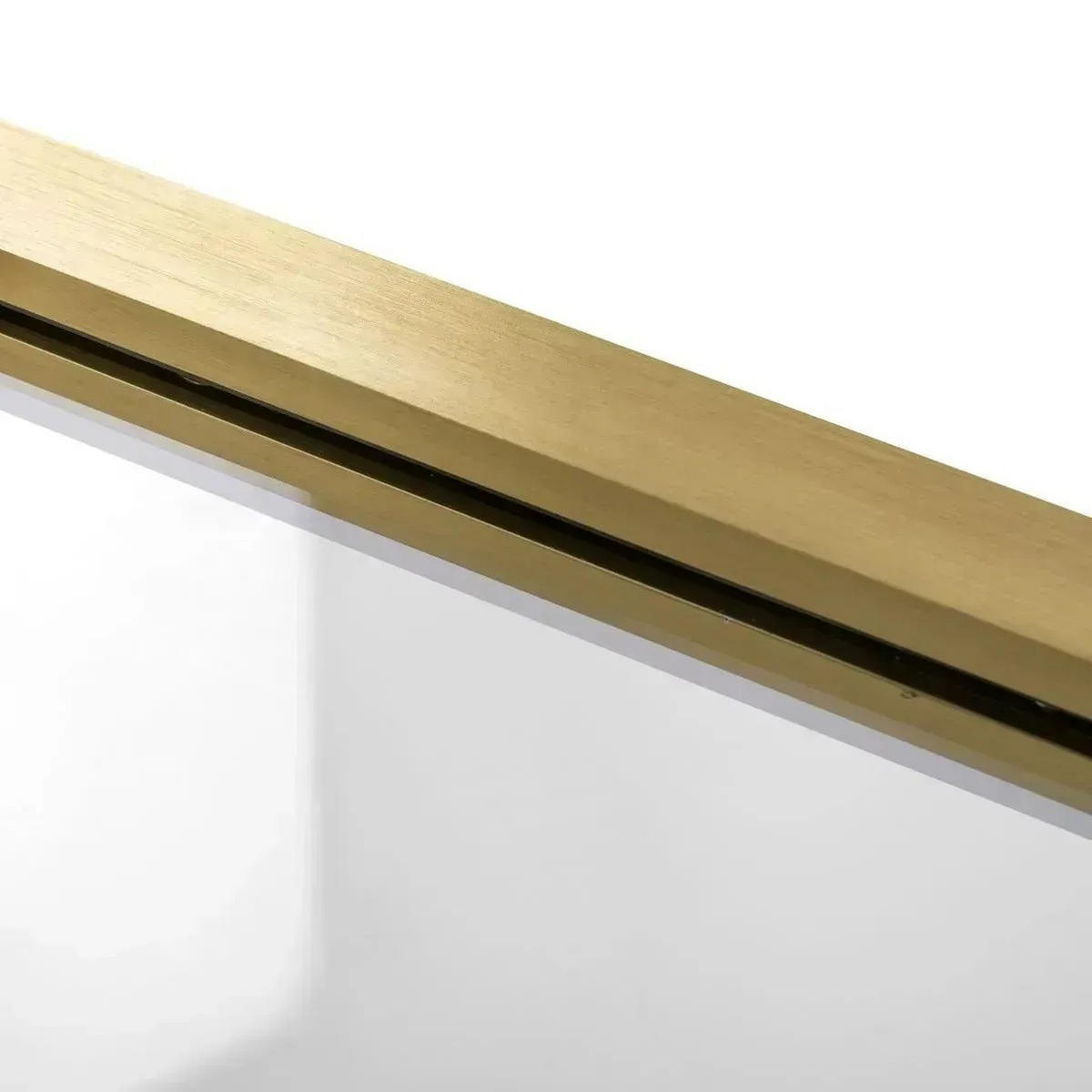 DUSCHKABINE Rea Atlas 90x100 Brush Gold linke - Goldfarben, Glas (90/100/200cm) - REA