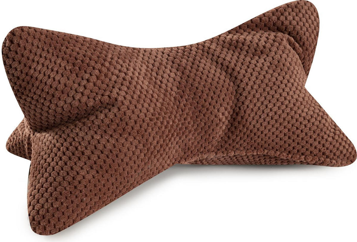 KISSEN Leseknochen Comodo kupfer - Kupferfarben, Textil (22/42cm) - Magma Heimtexx