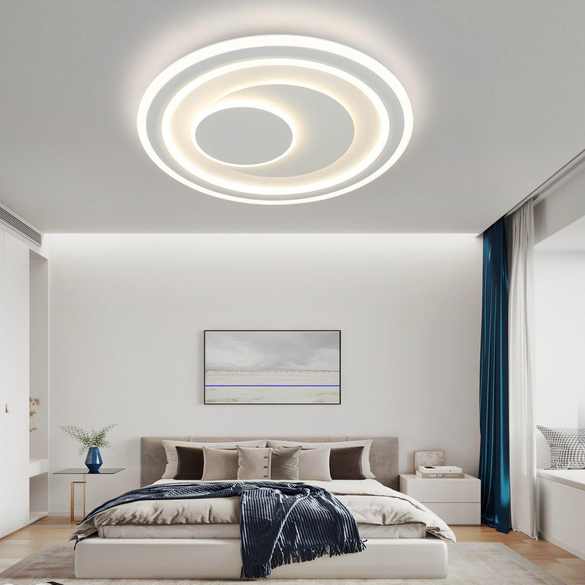 LED-DECKENLEUCHTE Leonard 51/51/5 cm - Weiß, Metall (51/51/5cm) - Nettlife