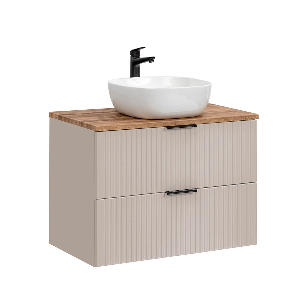 WASCHTISCH 80.6cm Adriel Beige - Beige, Holzwerkstoff (80.6/59/46cm) - Petits-meubles