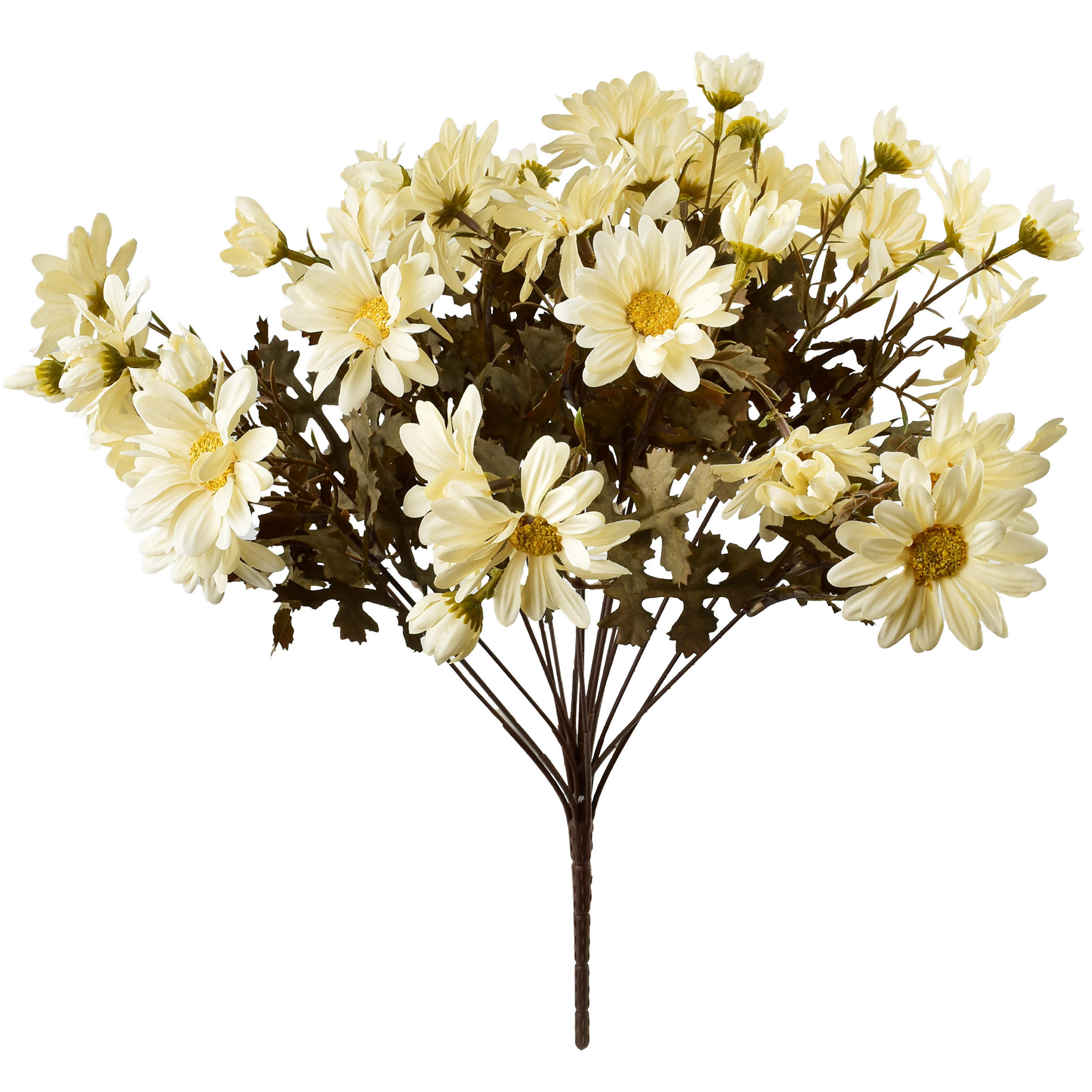 UMELÉ KVETY Viridis Margarétky 45 cm - žltá/biela, plast (45cm) - Mondex