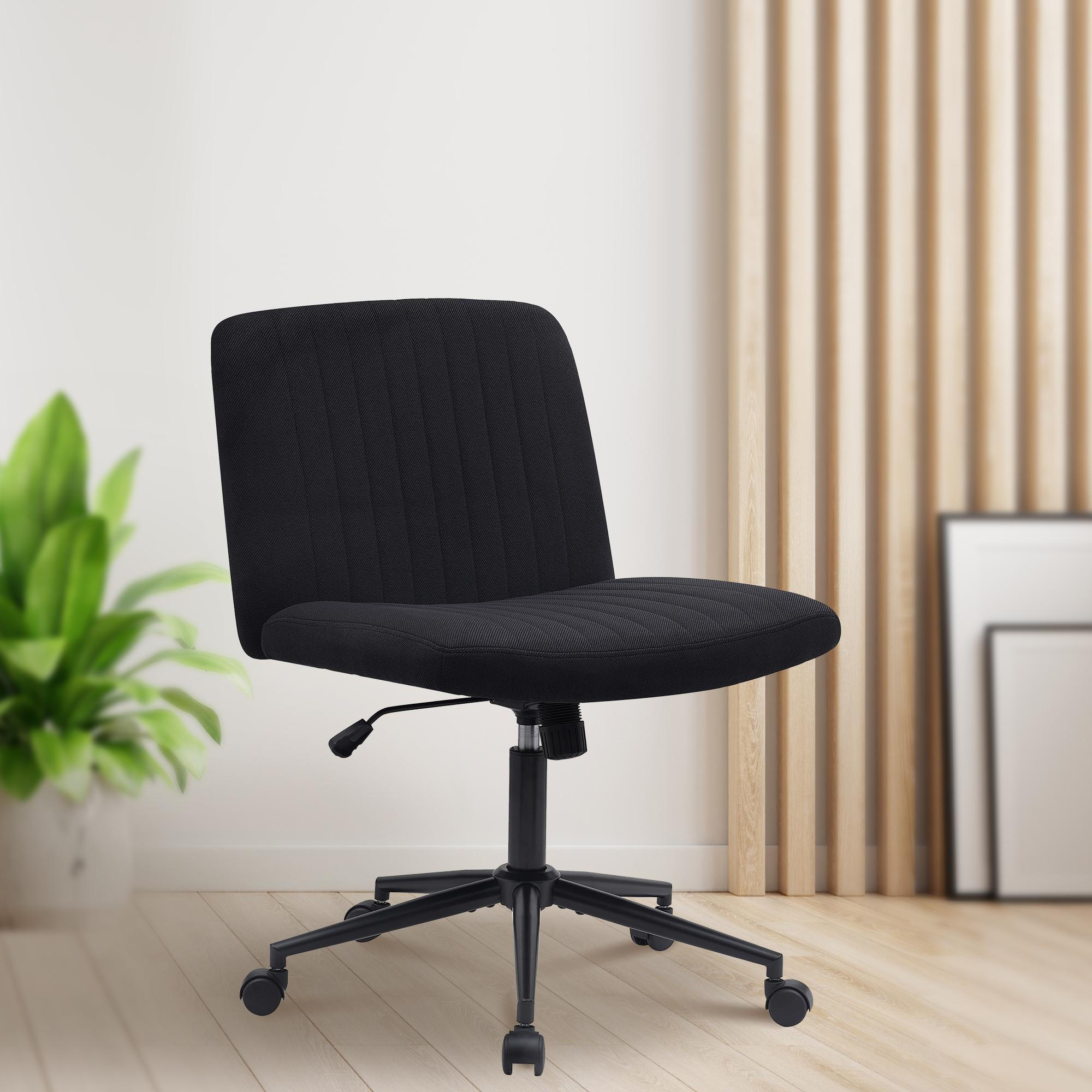 DREHSTUHL Stoff schwarz - Schwarz, Textil/Metall (62/86/65cm) - CLP