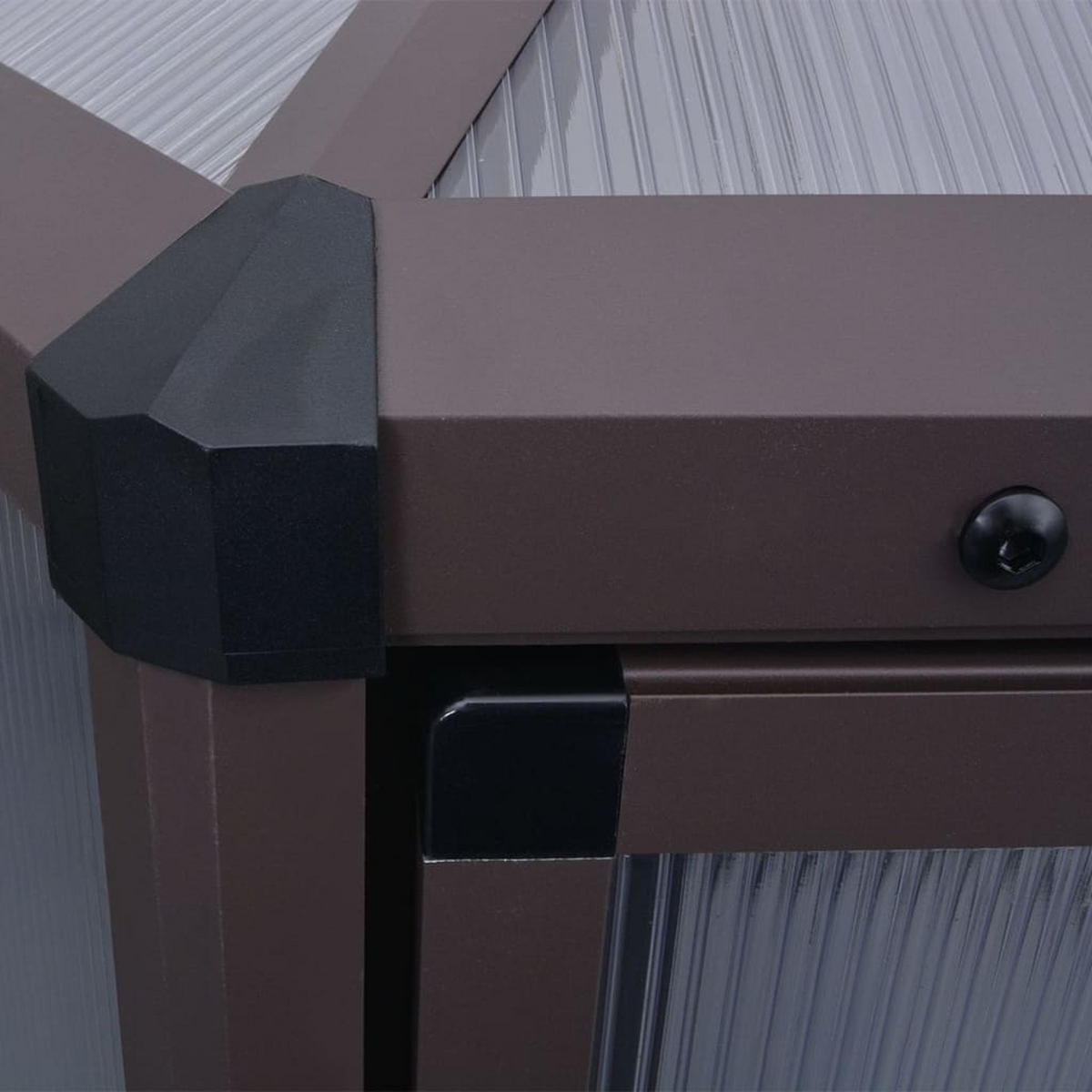 GEWÄCHSHAUS Aluminium 240/211/232 Cm - Braun, Kunststoff (210/230/240cm) - vidaXL