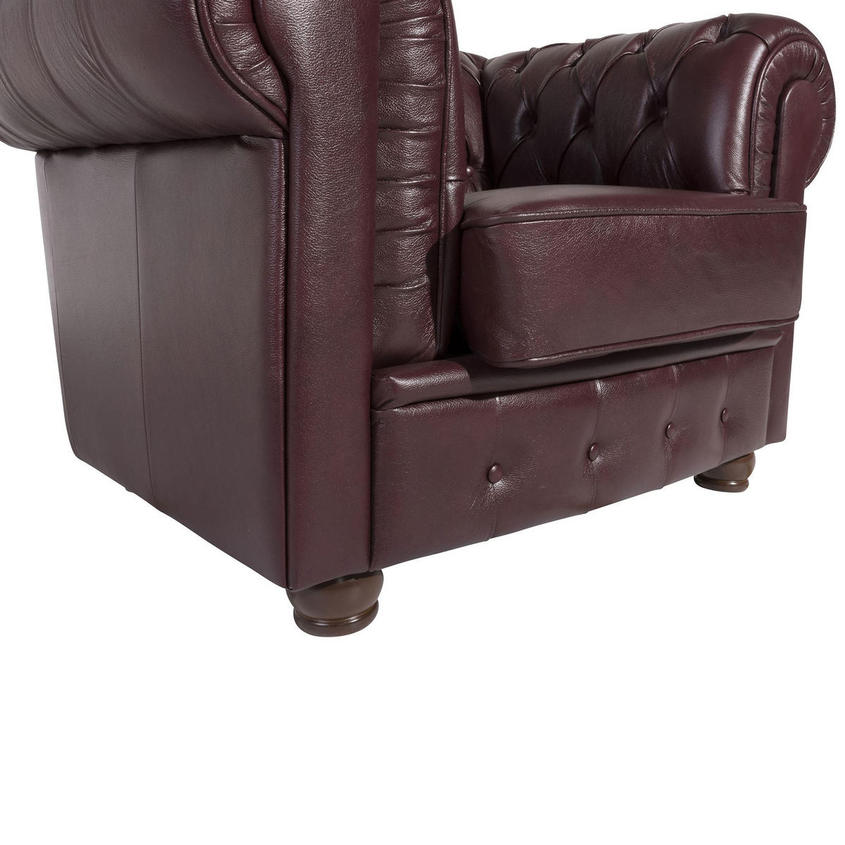 POLSTERSESSEL Kalea Wischleder rot - Rot, Leder (98/76/110cm) - 58aufmkessel