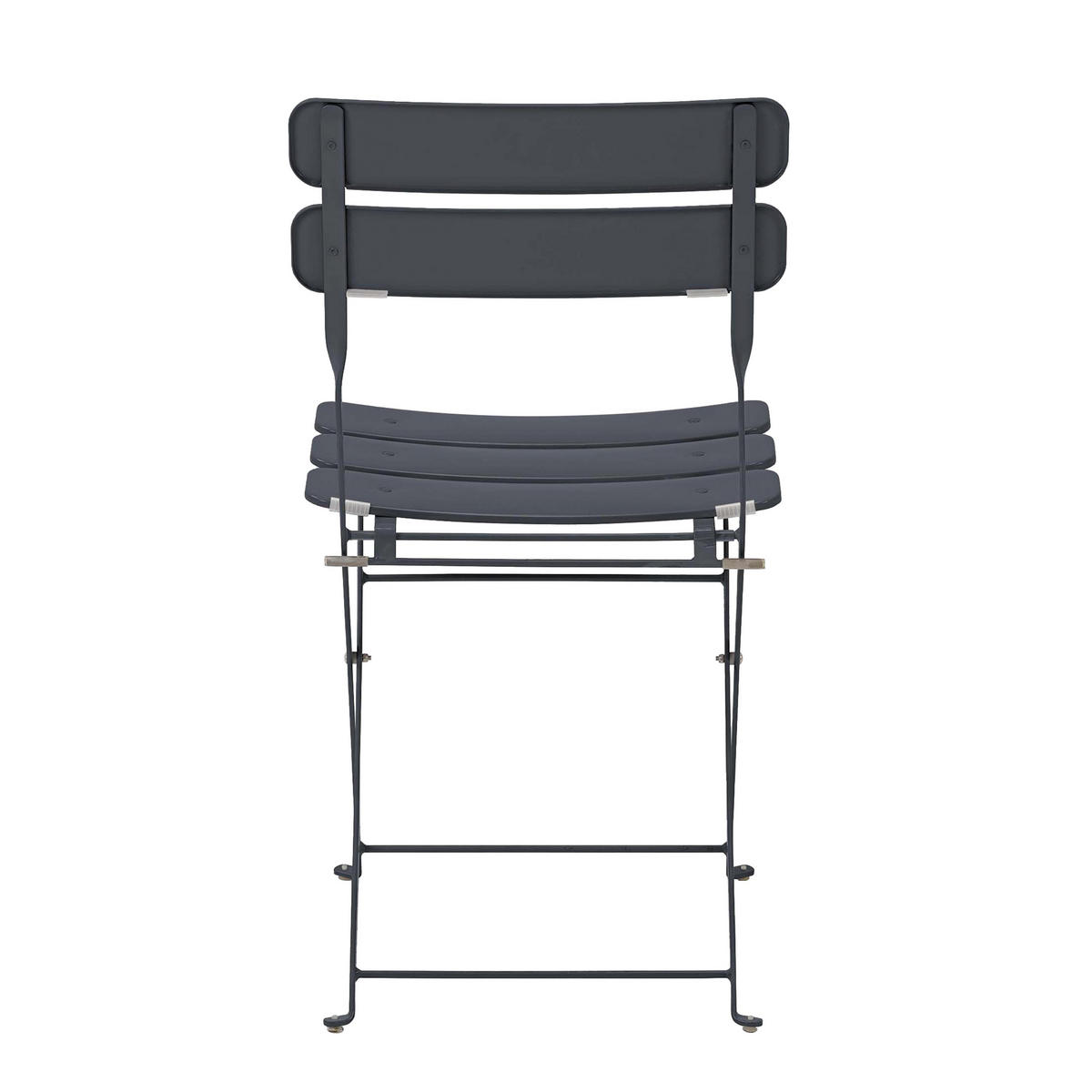 GARTENSTUHL 2-tlg., Grau - Grau, Metall (42/81/48cm) - Oviala