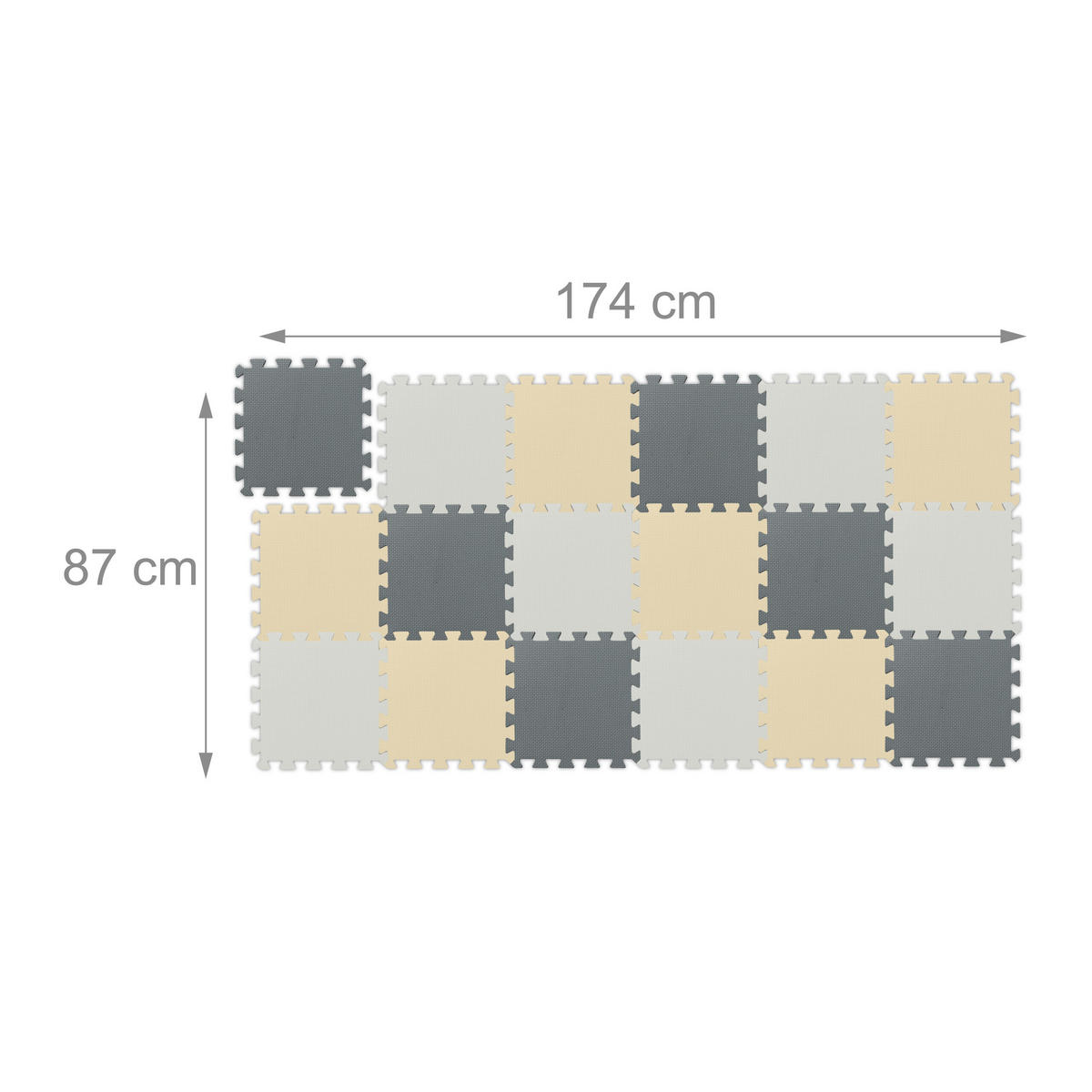 SADA puzzle matiek - viacfarebná, textil (30/30cm) - Relaxdays