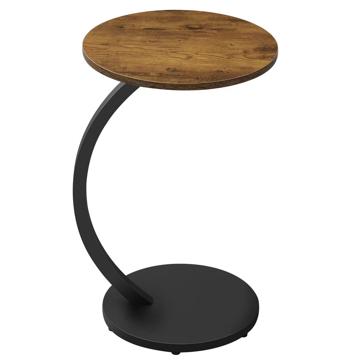 BEISTELLTISCH C-Form Computer Sofa Tisch Schlafzimmer Braun - Braun, Holz (40/40/65cm) - Kaket