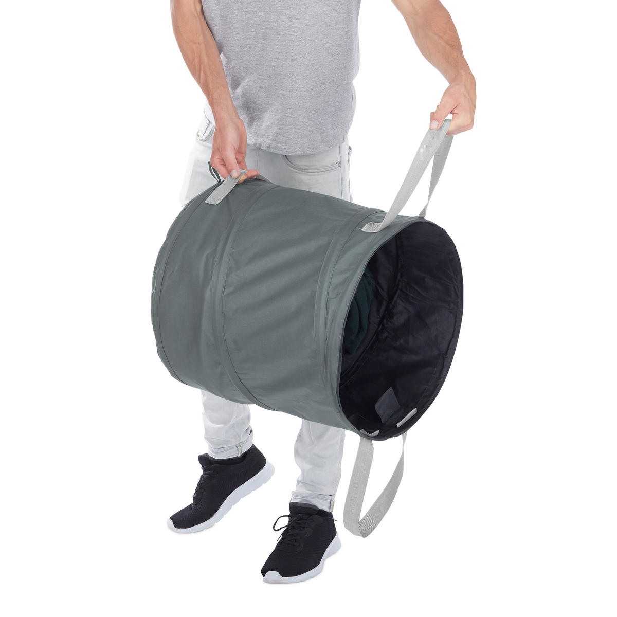 3XLAUBSACK - Grau, Kunststoff/Textil (46/47/46cm) - Relaxdays