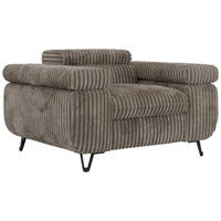 KŘESLO PETER 1 - Světle hnědá Manšestr - černá/světle hnědá, kov/textil (126/76/99cm) - MKS