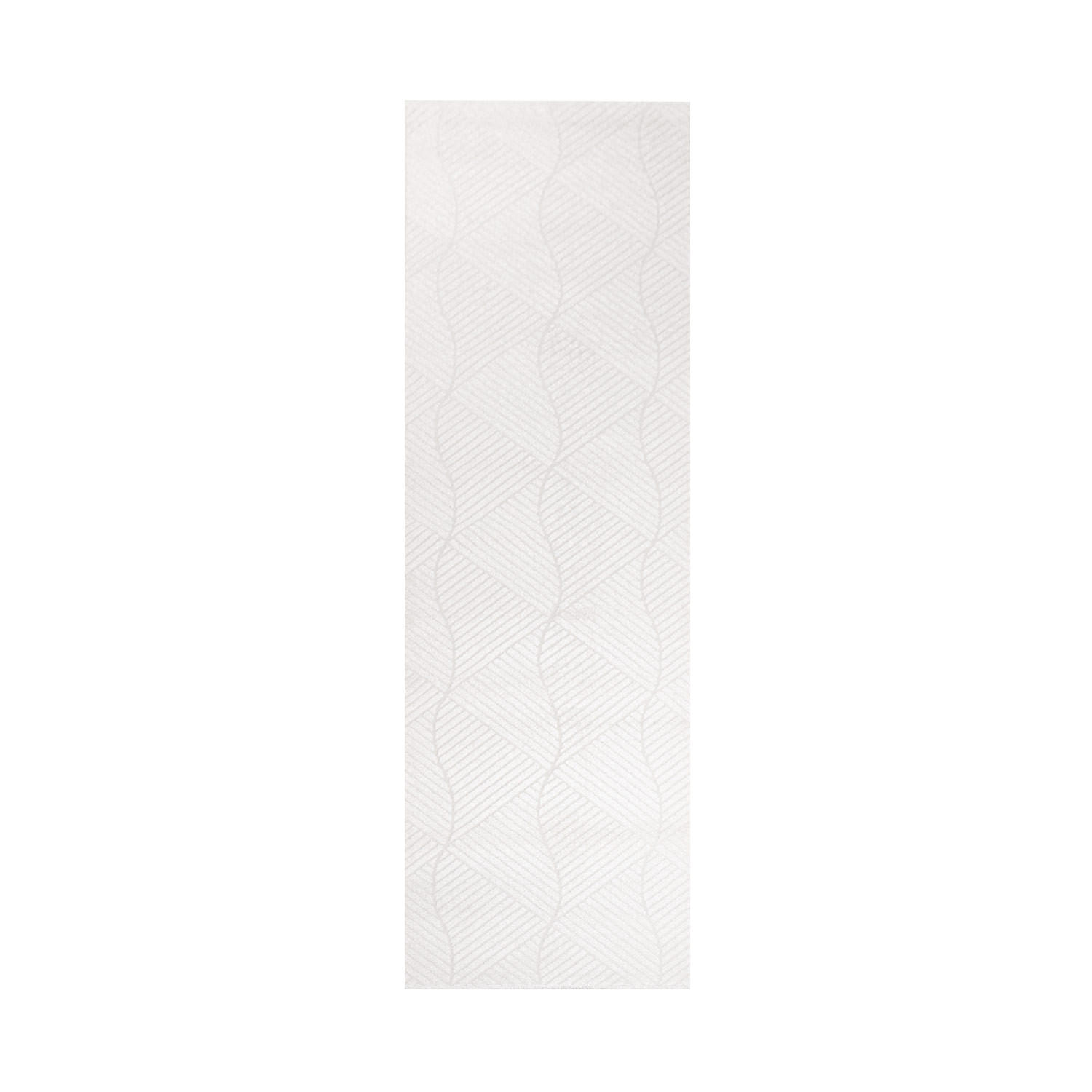 KURZFLOR-TEPPICH Fancy 904 Weiss 80x300 cm - Weiß, Textil (80/300cm) - carpet city