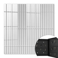 SCHLÜSSELBOX Schwarz 30x30 cm- Türöffnung nach rechts - Geometrische Textur - Grau, Metall (30/30/5cm) - TULUP
