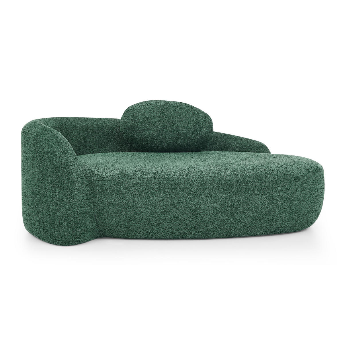 ECKSOFA 170/96/62 cm Grün Teddy mit Kissen - Grün, Textil (170/96cm) - Oxeza