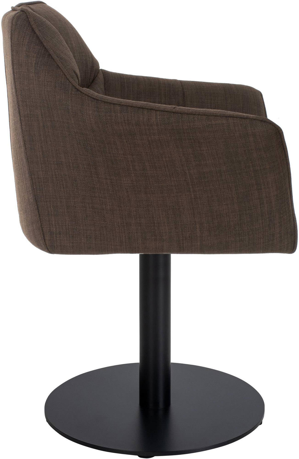 SESSEL Stoff braun - Schwarz/Braun, Textil/Metall (64/75/48cm) - CLP