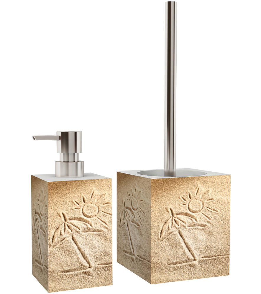 BADEZIMMER Set Sunshine - Beige, Kunststoff (7/17/7cm) - Sanilo