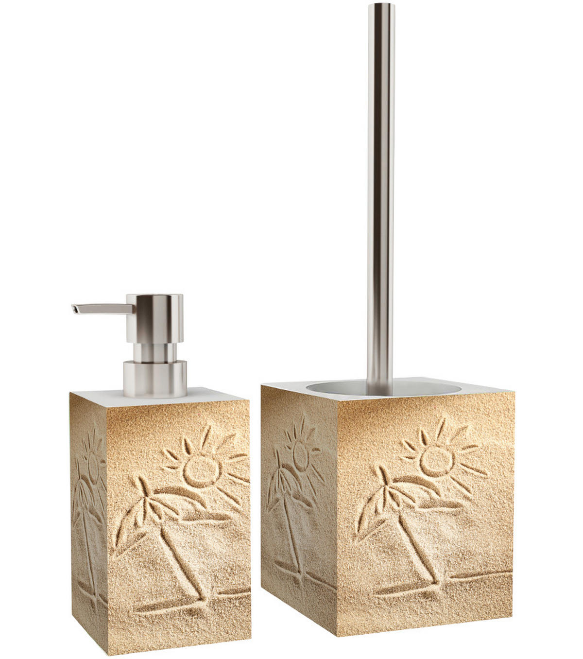 BADEZIMMER Set Sunshine - Beige, Kunststoff (7/17/7cm) - Sanilo