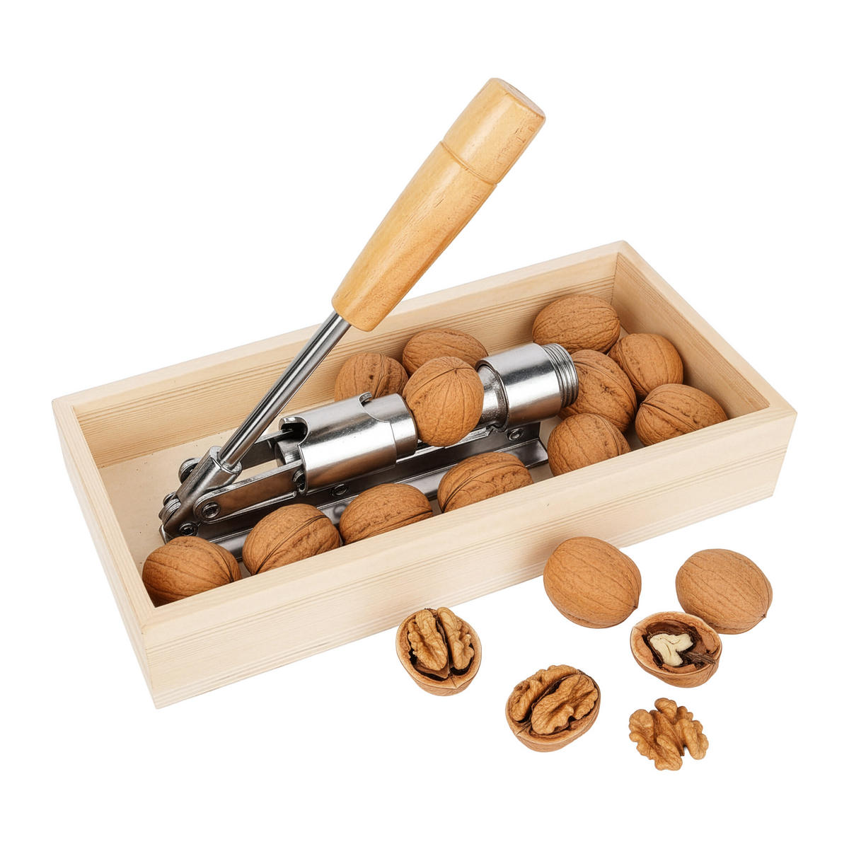 NUSSKNACKER - Multicolor, Holz/Metall - Relaxdays