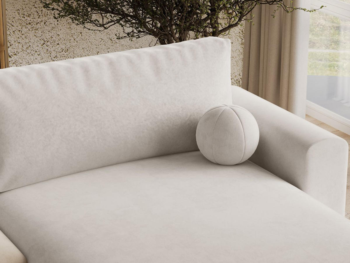 ECKSOFA Aurora Ecru - Beige, Holz/Textil (259/145cm) - Graingold