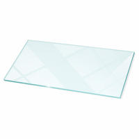 GLASPLATTE für Kamin transparent 140x70 cm - Transparent, Glas (140/70/0.4cm) - TULUP